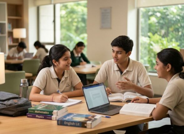 Students Discussing for Exam